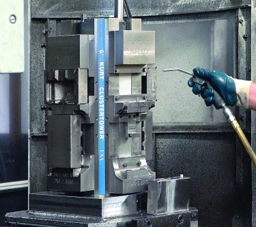 Vise longevity and accuracy often come down to keeping it clean. Image courtesy of Kurt Industrial Products.
