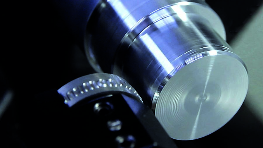 Laser marks show clearly on metal parts.